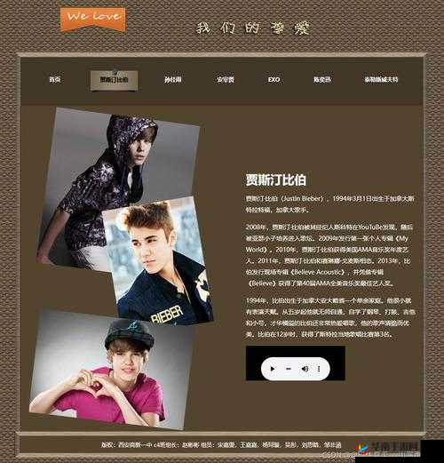 dw 个人网站制作成品展示