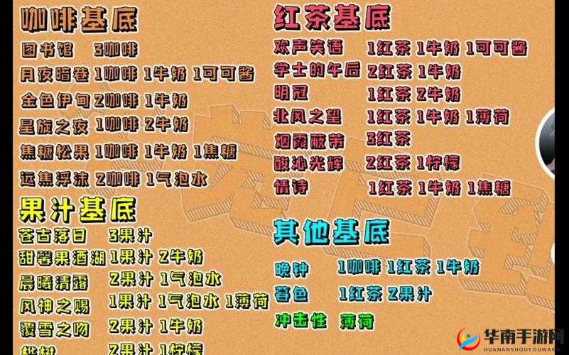 原神曲生酌微梦红茶学士午后梦幻调配之旅：独特饮品配方览