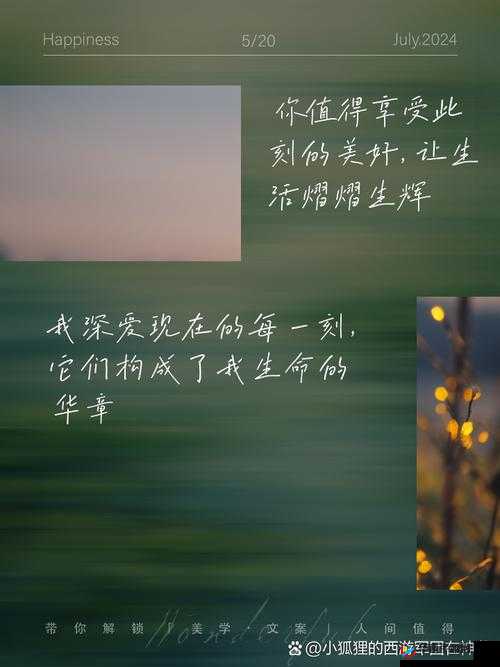 哦，及时行乐莫负当下时光