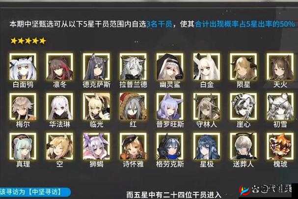 明日方舟中坚卡池自选星角色推荐指南：星选择策略详解及卡池优选推荐表