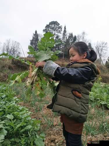 小孩给姐姐吃萝卜的温馨画面