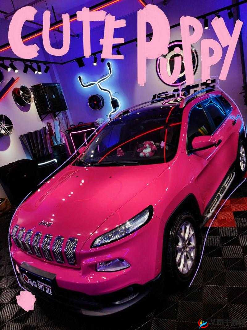 桃红色 jeep 霸气出街，成为街头亮点