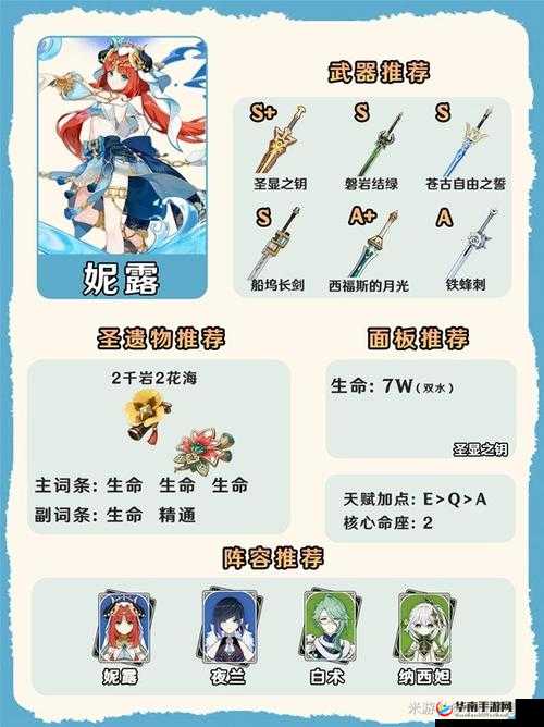 关于原神妮露角色的星级览:深度解析妮露星级与角色定位的详细解读