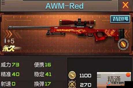CF手游AWM-Red深度解析：揭秘AWM-Red属性特色与性能优势