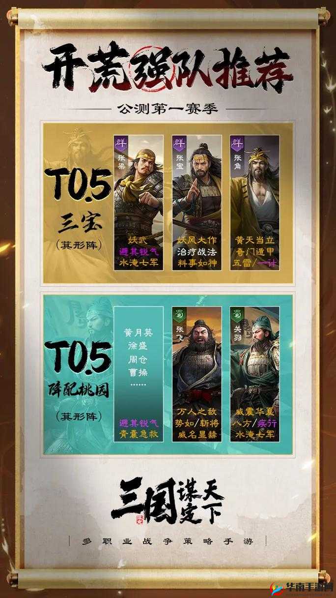 以三国为背景的策略游戏三国谋定天下公测,武将强度排行榜震撼发布
