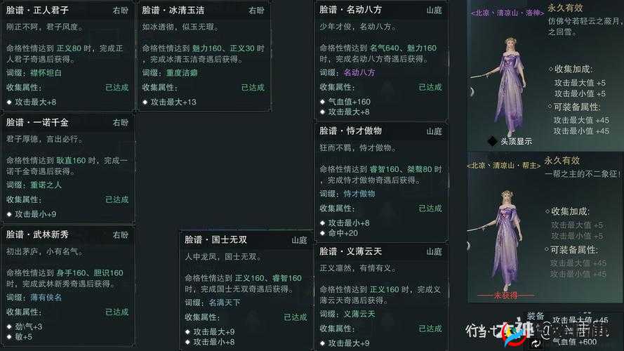 楚留香手游风花雪月脸谱获取条件览