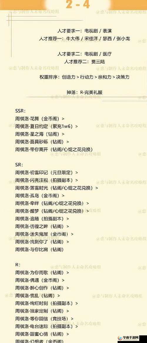 恋与制作人2-2星完美通关攻略