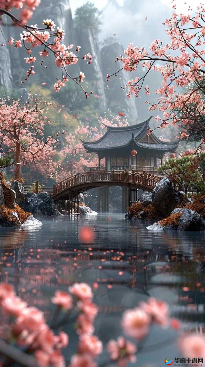 桃花洞口已是溪水潺潺如诗如画：唯美仙境之景
