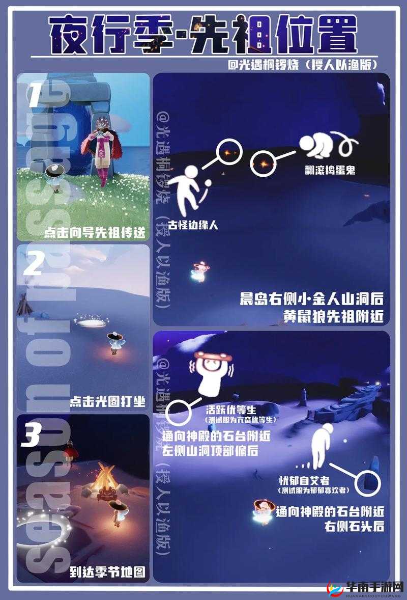 光遇夜行季先祖位置全知晓 轻松找到不迷路