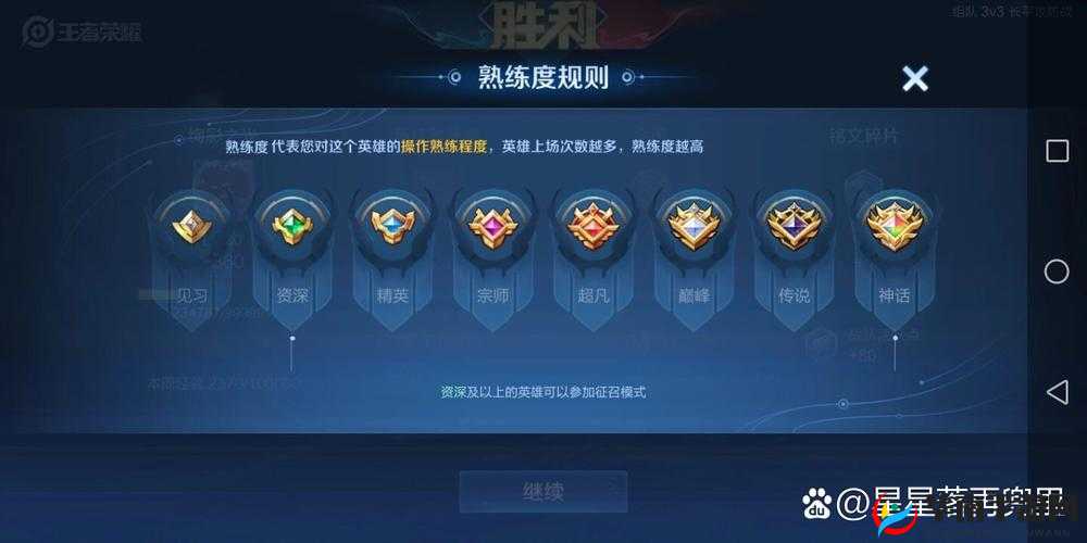 王者荣耀熟练度具体分级及详细解读一览