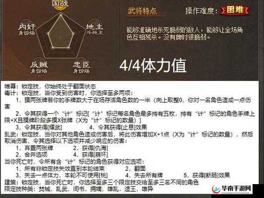 横扫千军贾诩：技能属性全面解析