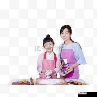 母女共做月饼，亲情满满：妈妈女儿齐上阵