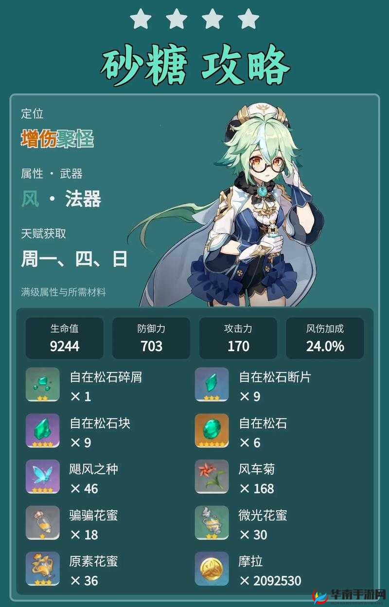 原神砂糖角色定位解析：是辅助还是其他？