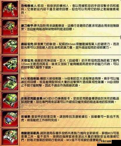 红警大战兵种使用指南：兵种搭配与战术技巧解析