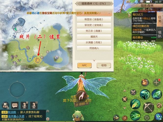 九州天空城 3D 新奇遇任务坐标全攻略