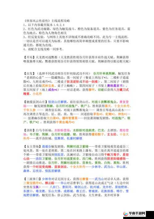 侠客风云传前传高手攻略心得分享：实用技巧助你快速上手
