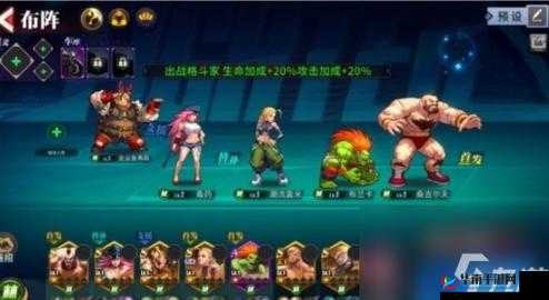 街霸对决嘉米阵容搭配指南：PVP 与 PVE 推荐