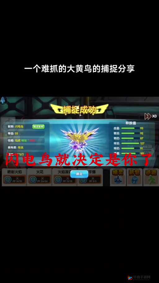 闪电鸟降临！战斗吧精灵，天空王者抓捕全攻略