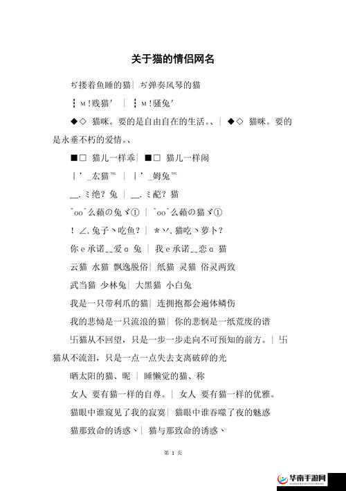 猫咪 MV 最新永久地域网名是什么：猫咪爱好者的天堂