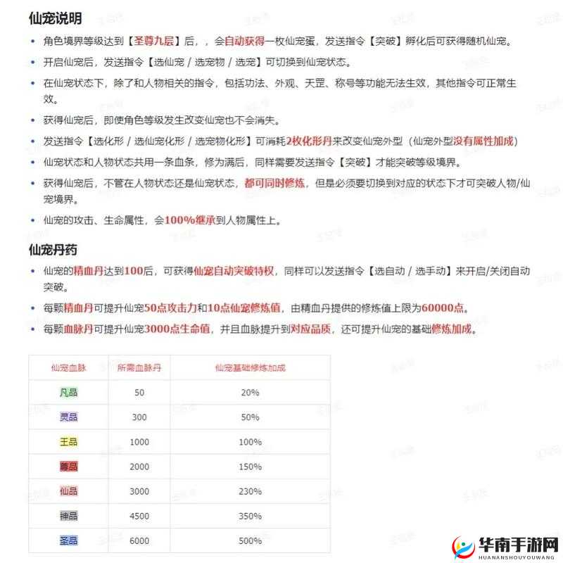 御剑青云传宠物系统介绍与灵宠进阶攻略