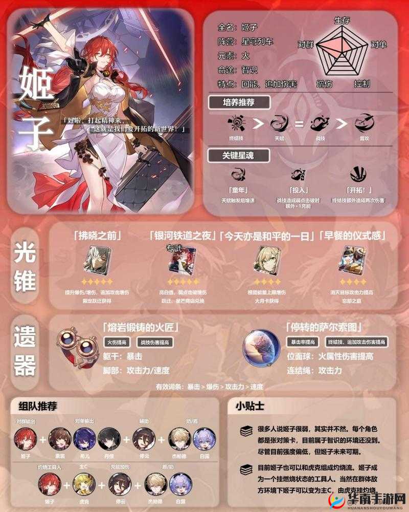 崩坏星穹铁道，姬子的技能解析与培养策略