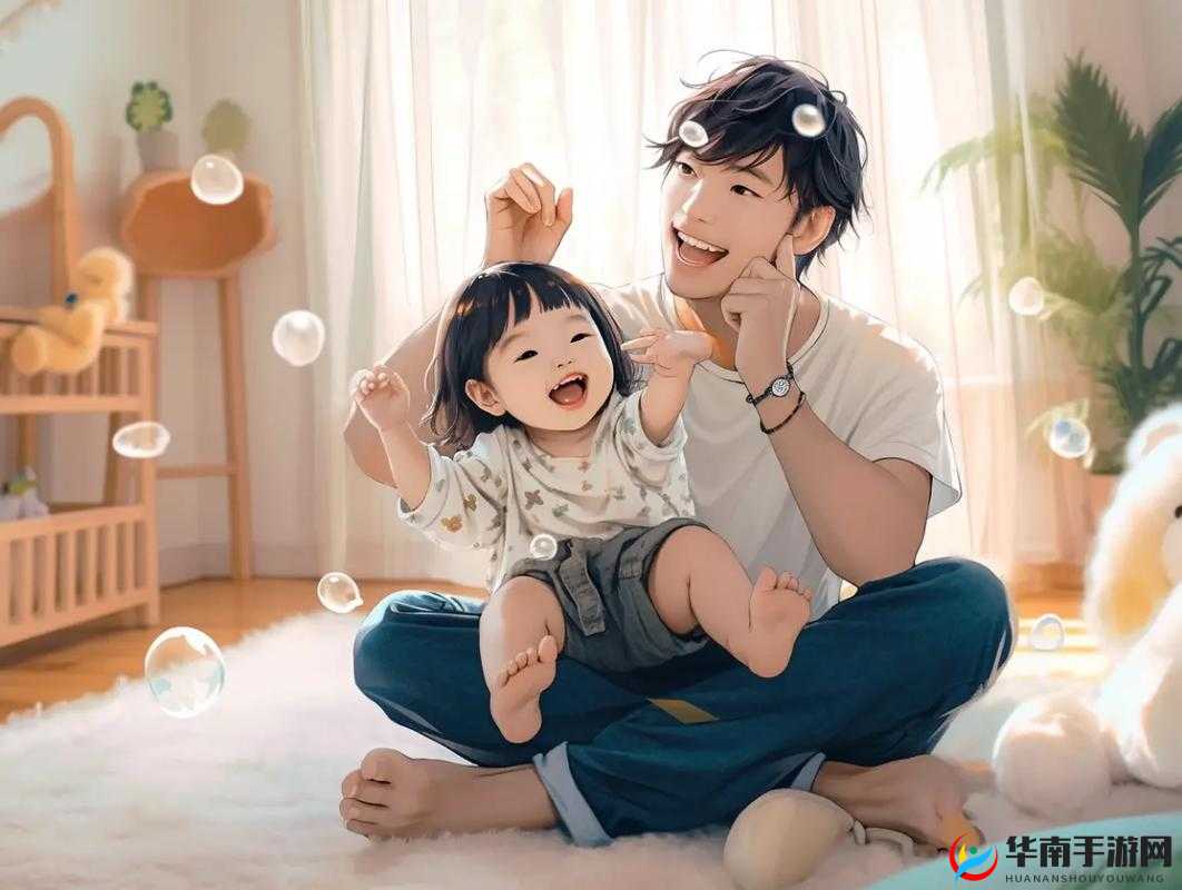 爸爸与他的可爱女儿们的温馨日常