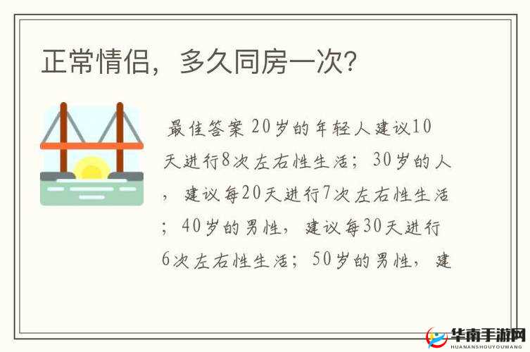夫妻之间多久同房一次才算正常这一问题的全面解析与探讨