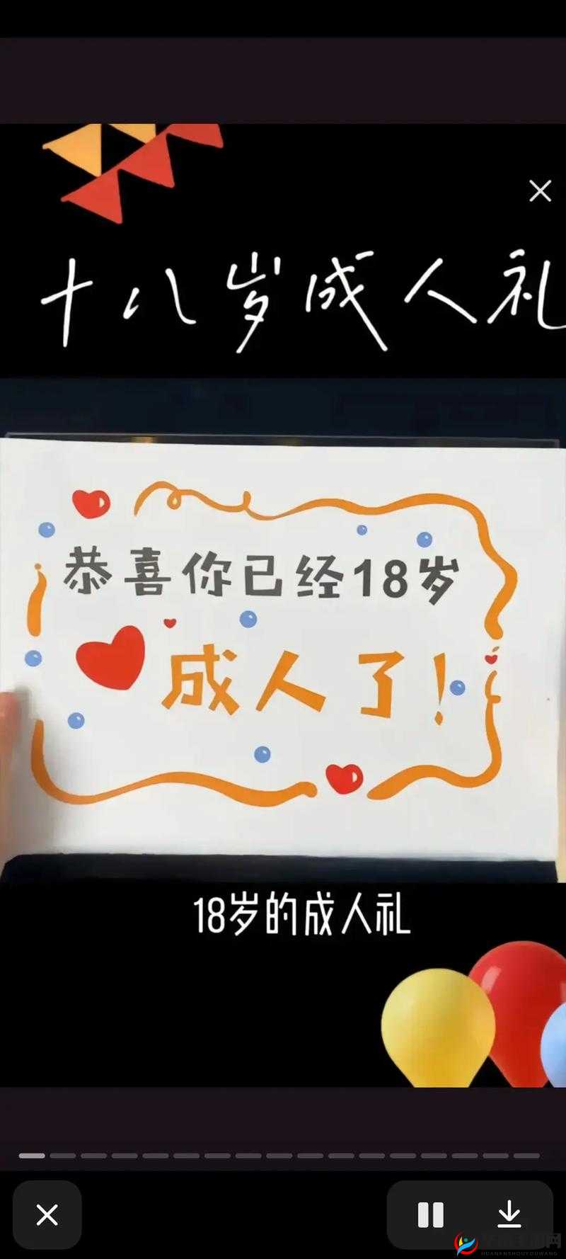 已满十八周岁，从此转入成年人的世界