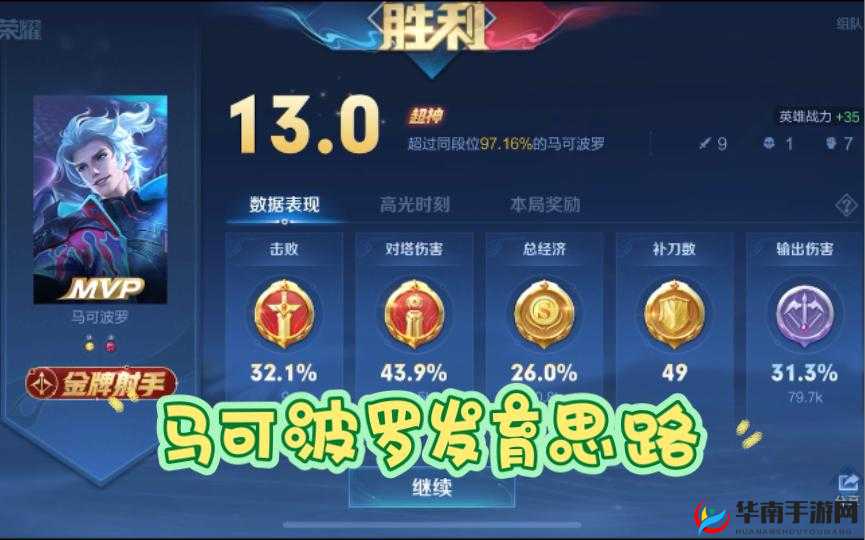 王者荣耀最强ADC马可波罗实战操作攻略分享，资源管理的艺术