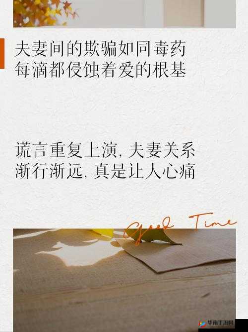 夫妻之间：一次又一次的欺骗，爱还能否继续？