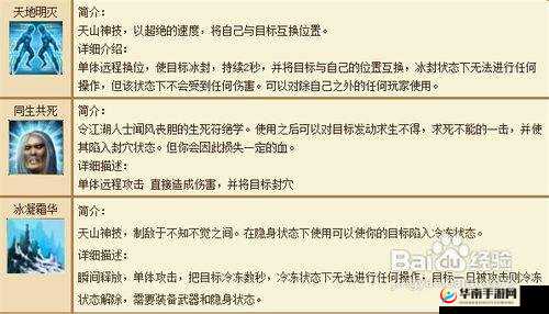 真江湖HD天山姥姥的技能分析及玩法介绍