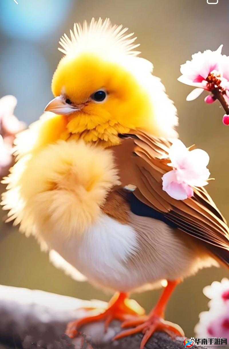 在图片中,一只色彩斑斓的鸟停在树枝上,它的羽毛如同彩虹般绚烂,十分美丽