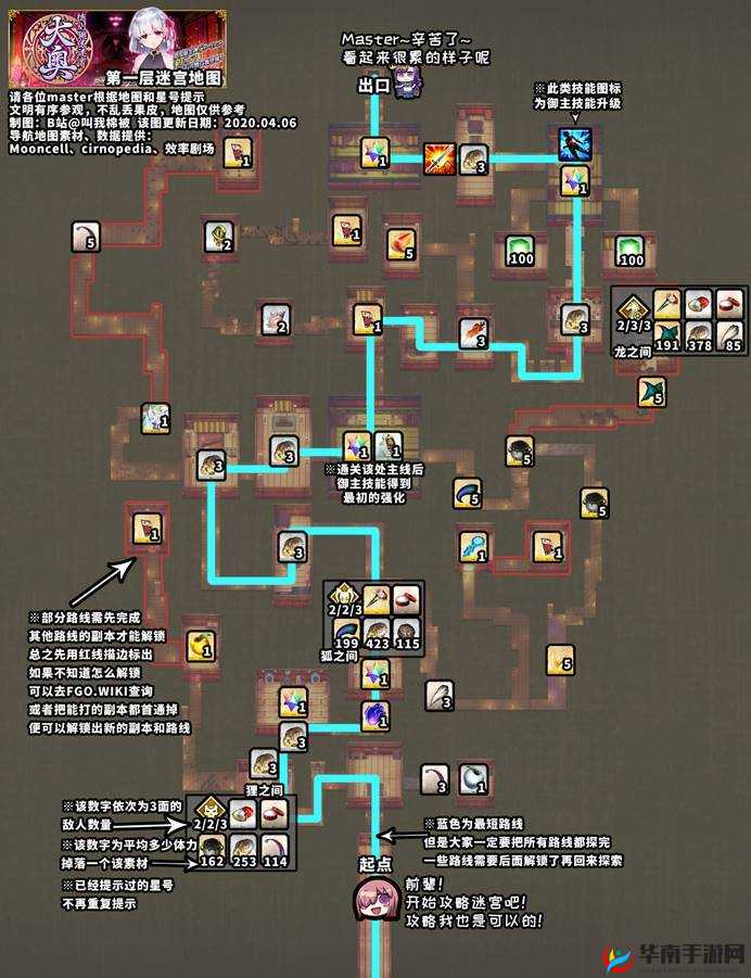 FGO德川回天迷宫，解锁大奥地图的终极走法攻略