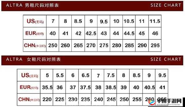 国产尺码和欧洲尺码对比：你需要知道的一切