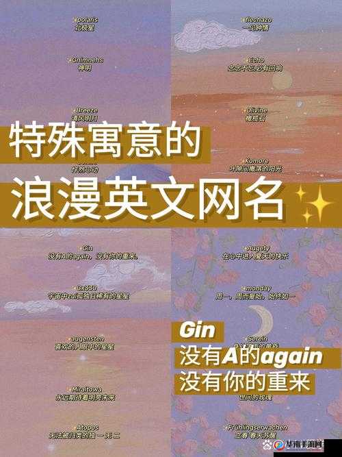 欧美私人情侣网名大全英文：浪漫爱称精选集