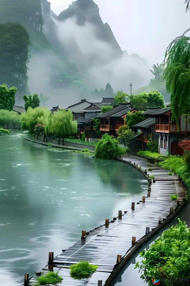 两峰夹溪之地湿且无泥景致独特清幽