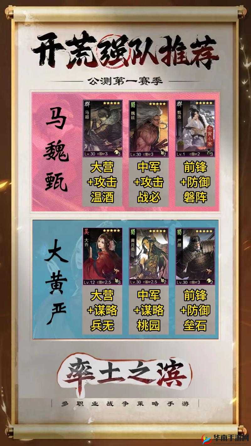 率土之滨开荒阵容搭配全攻略