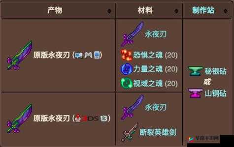 泰拉瑞亚永夜之刃的传奇之旅