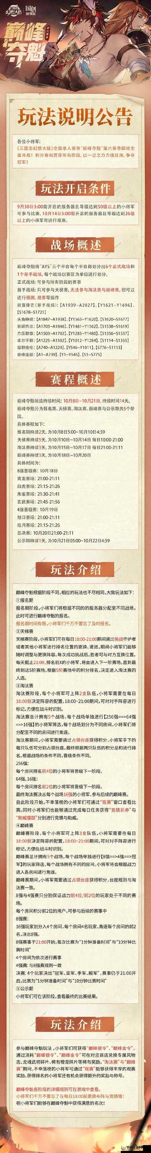 三国志幻想大陆巅峰夺魁怎么玩，资源管理、技巧与策略