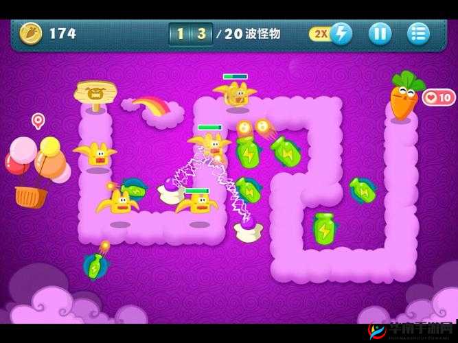 保卫萝卜游乐场57关攻略详解