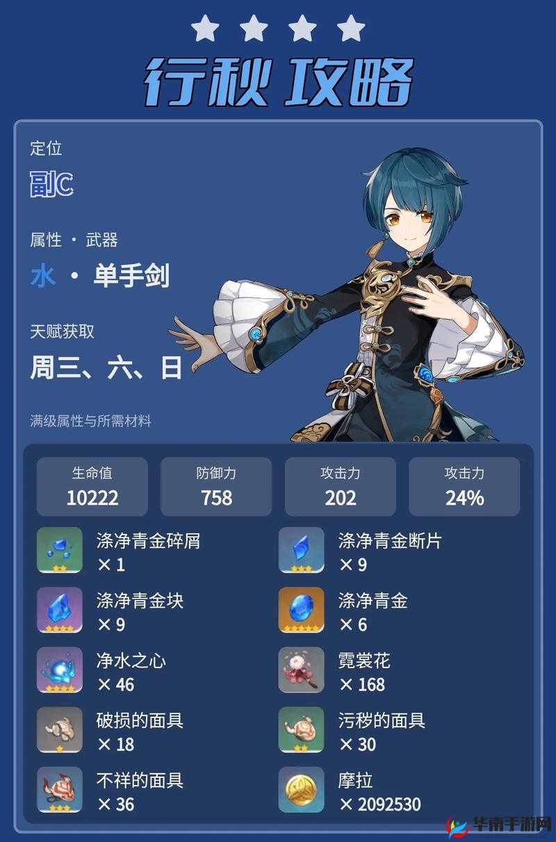 原神行秋充能效率多少才合适呢