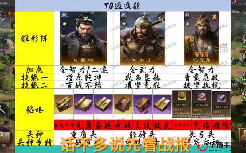 三国志幻想大陆，张辽阵容阵法深度解析