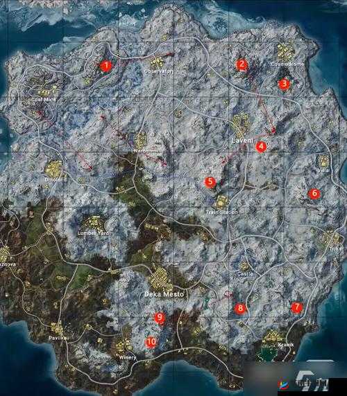 刺激战场雪地地图圣诞树探秘，位置全揭秘